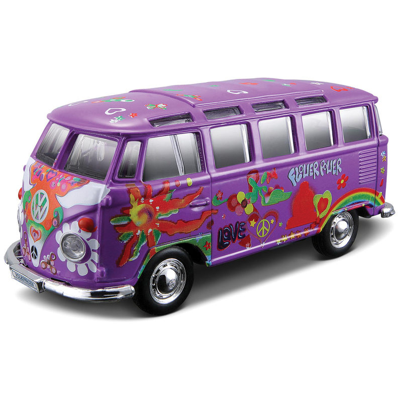 VW t1 Samba Bus Flower Power