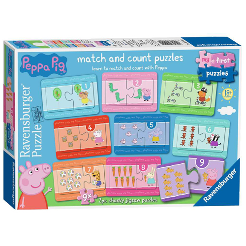 Peppa Pig Chunky Puzzles (9x2 pieces) | Toys | Toy Street UK