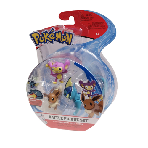 Pokemon Battle Figure 3 Pack Vaporeon Eevee And Aipom Toys Toy Street Uk