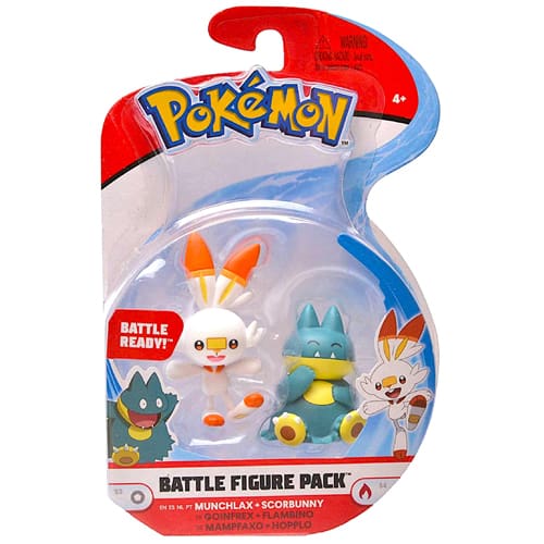 Pokemon Battle Figure Pack: Munchlax and Scorbunny