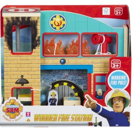 Fireman Sam Wooden Fire Station With Figures & Accessories | Toys | Toy ...