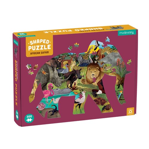 Mudpuppy 300-piece Shaped Puzzle: African Safari | Toys | Toy Street UK