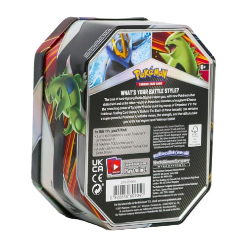 Pokemon Tcg V Strikers Tin Tyranitar V Empoleon V 2 Set Toys Toy Street Uk 2654