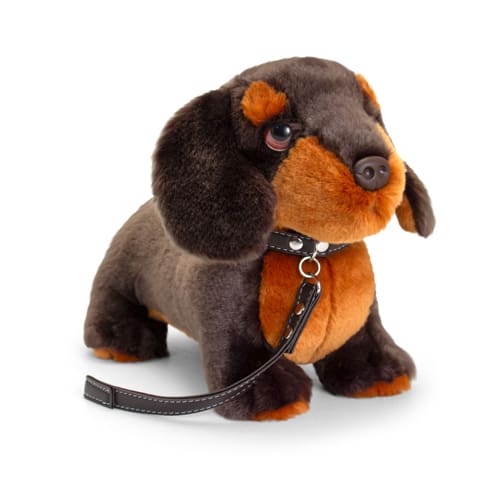 30cm Signature Cuddle Puppy Dachshund on Lead | Toys | Toy Street UK