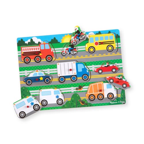 Wooden Peg Puzzle - Vehicles | Toys | Toy Street UK